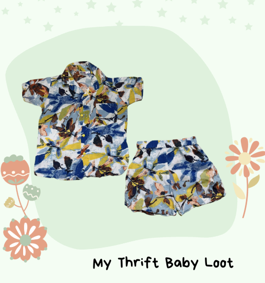 Preloved boys cotton co-ord set (4-5 years)